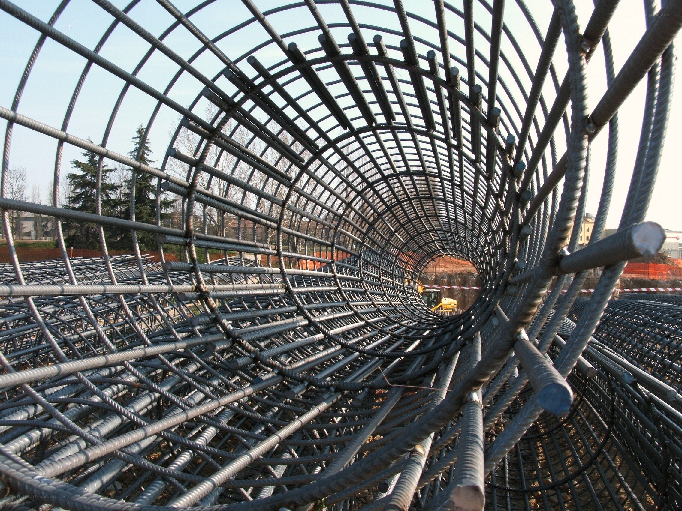 Rebar cage for a tunnel