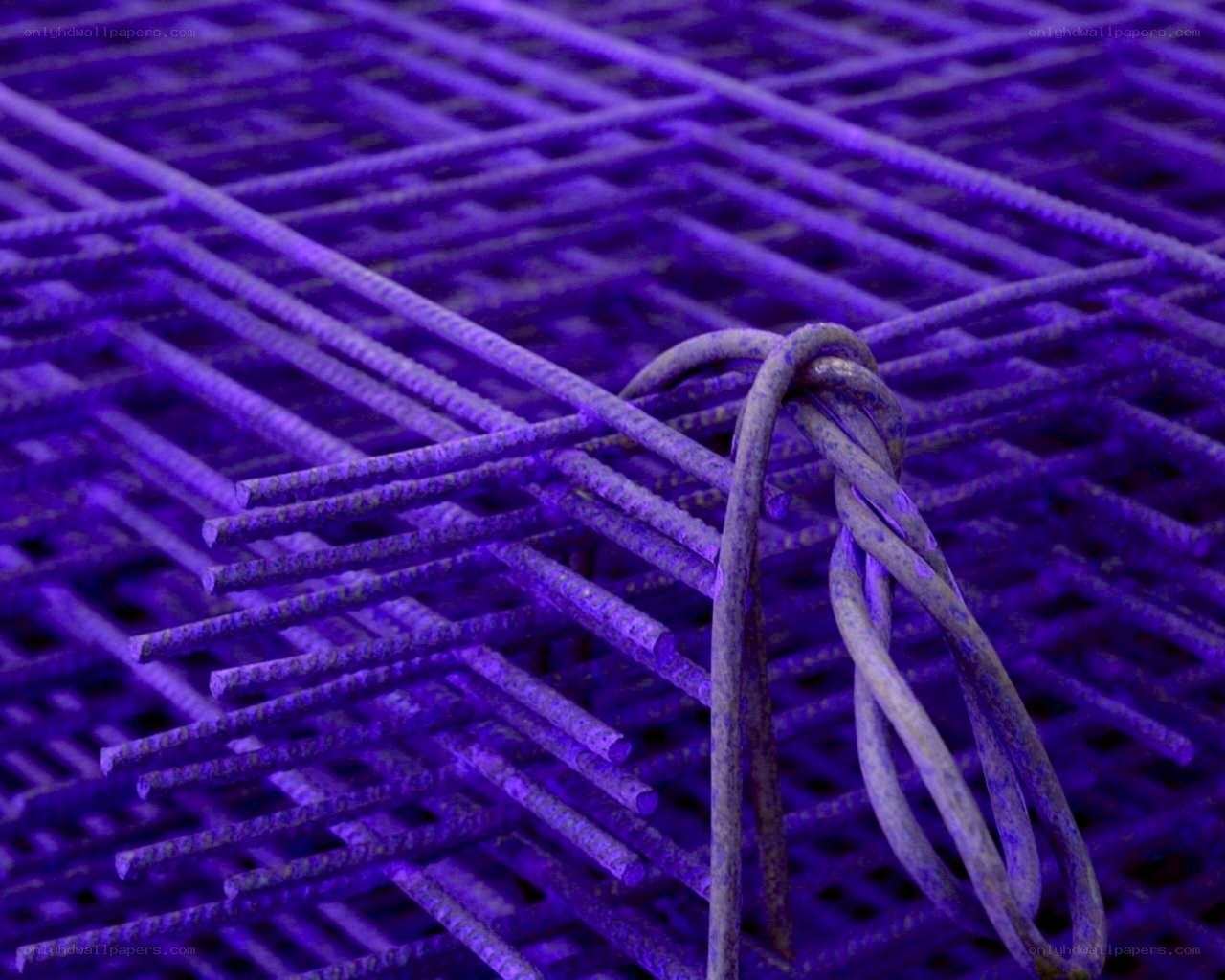 Rebar grid with twisted wire