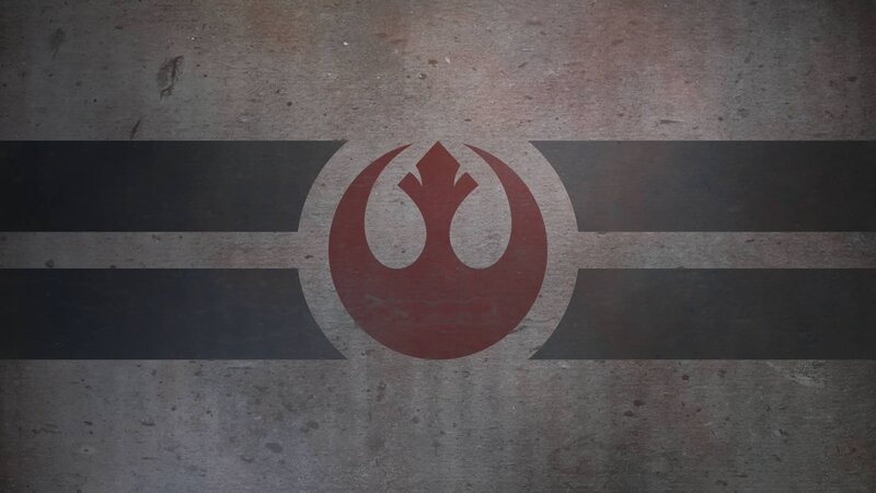Rebel Alliance symbol on concrete