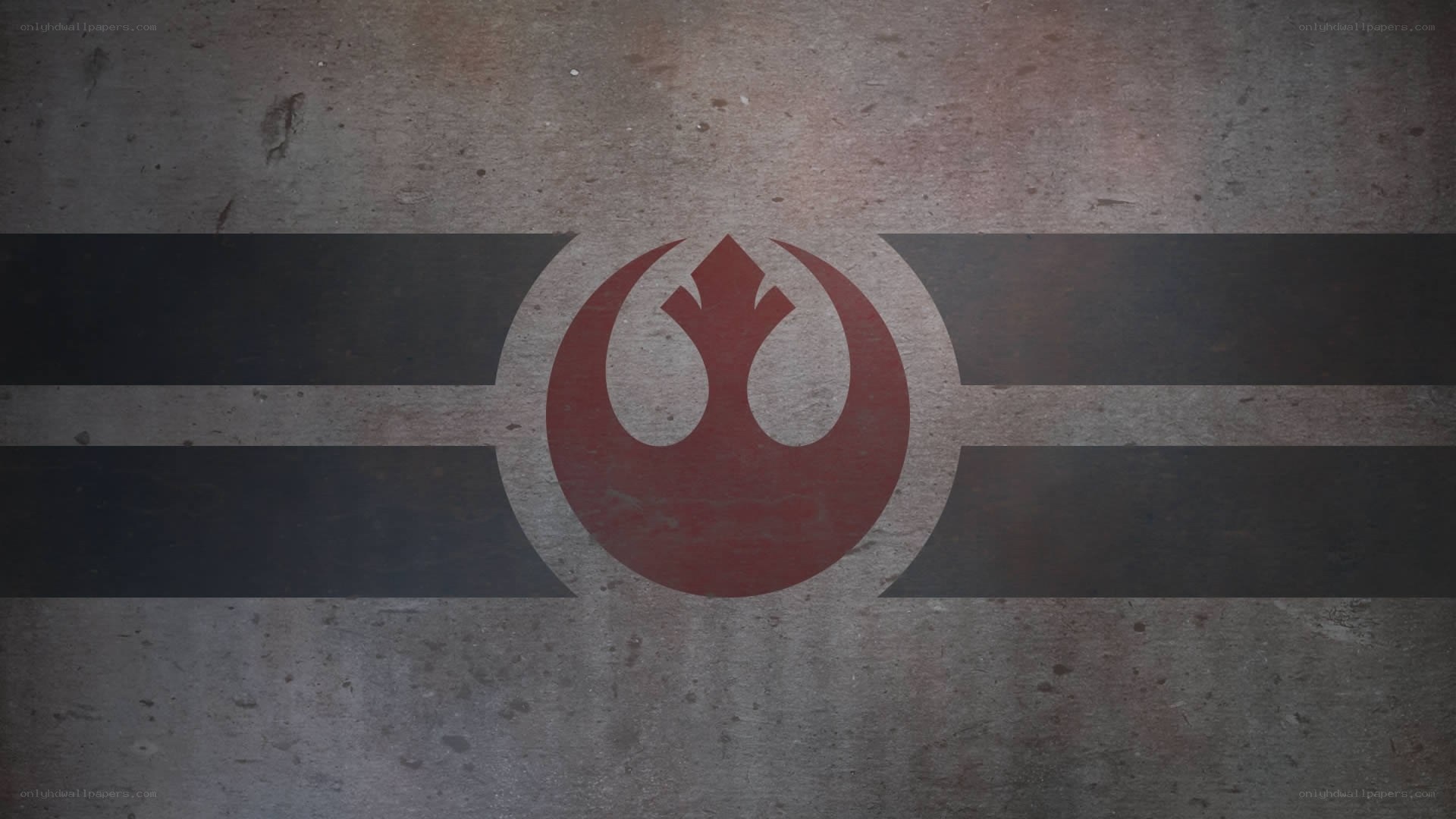 Rebel Alliance symbol on concrete