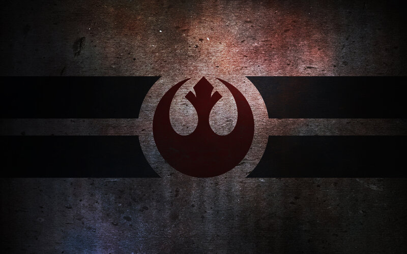 Rebel Alliance symbol on grunge background