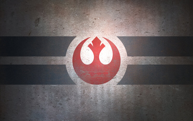 Rebel Alliance symbol on metal