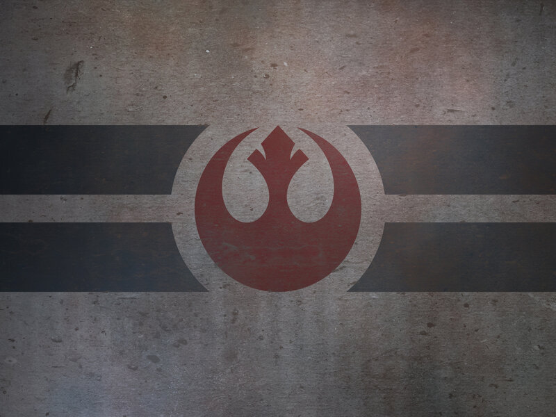 Rebel Alliance symbol on weathered background