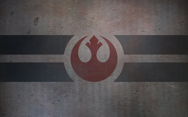 Rebel Alliance symbol on weathered background