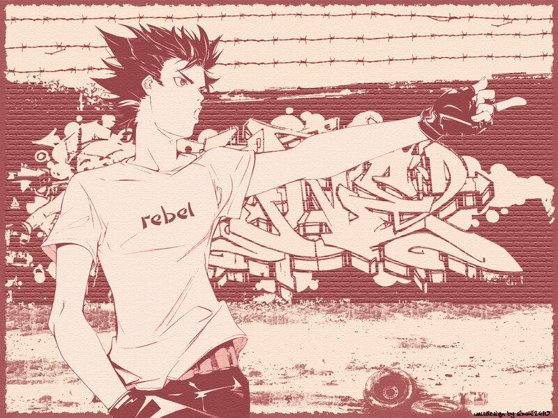Rebel anime character art
