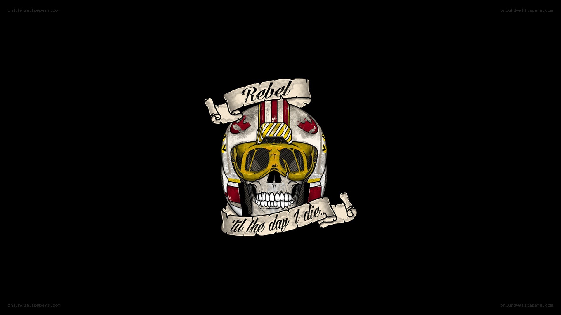 Rebel skull with goggles