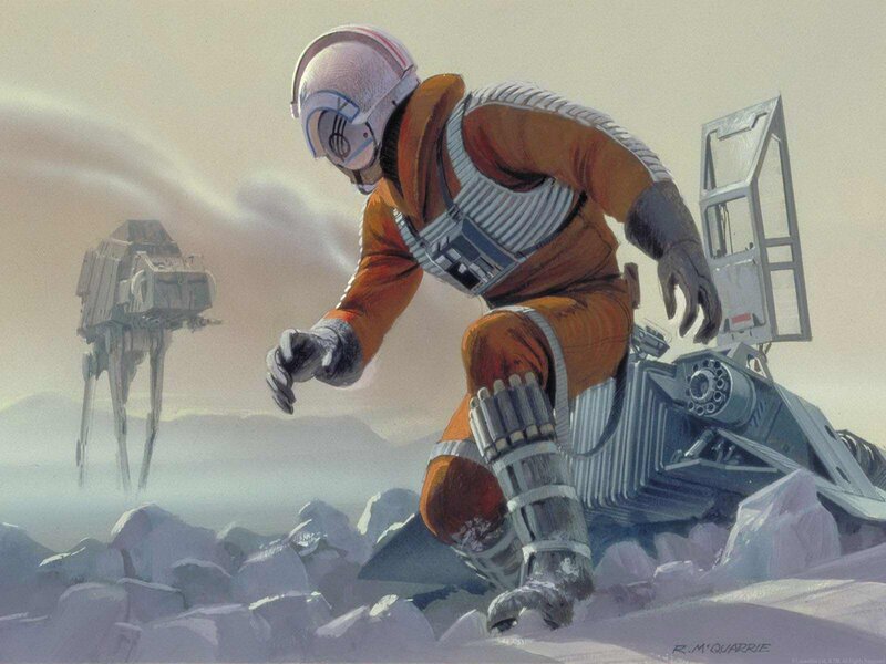 Rebel soldier on a snowy planet