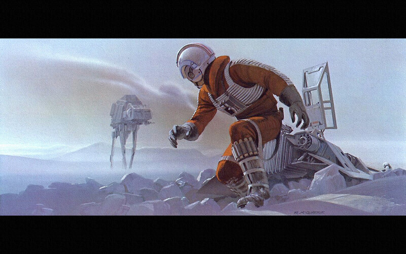 Rebel soldier on a snowy planet