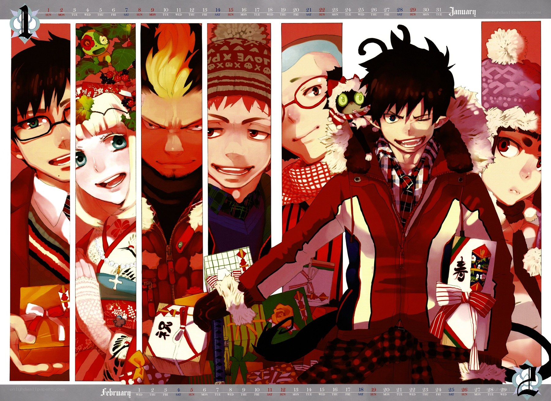 Reborn! anime calendar art