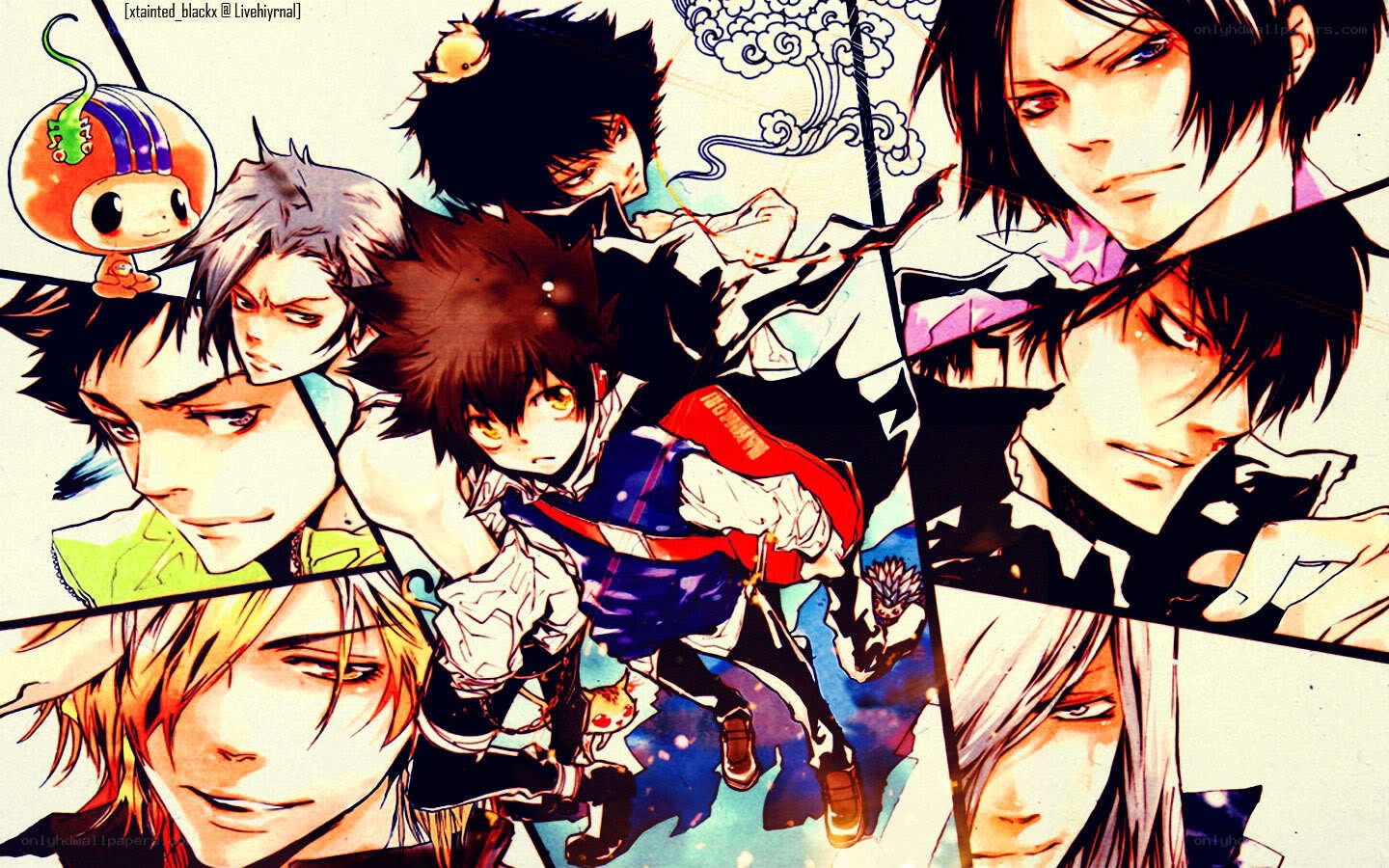 Reborn anime character collage