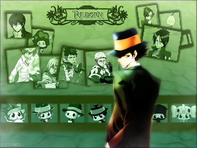 Reborn anime character collage