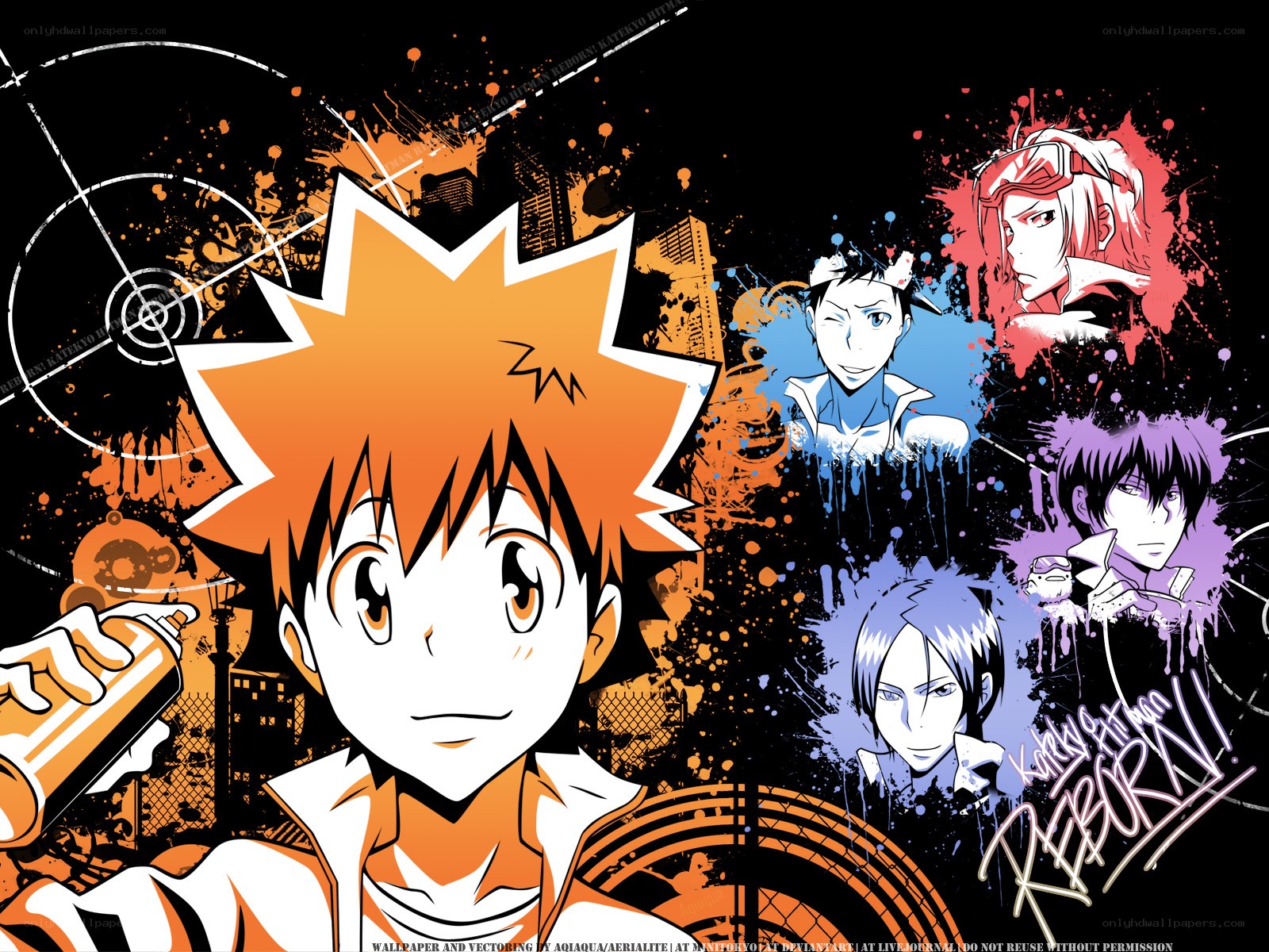 Reborn anime character collage