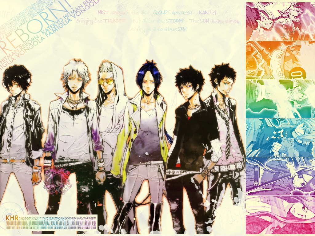 Reborn anime character collage
