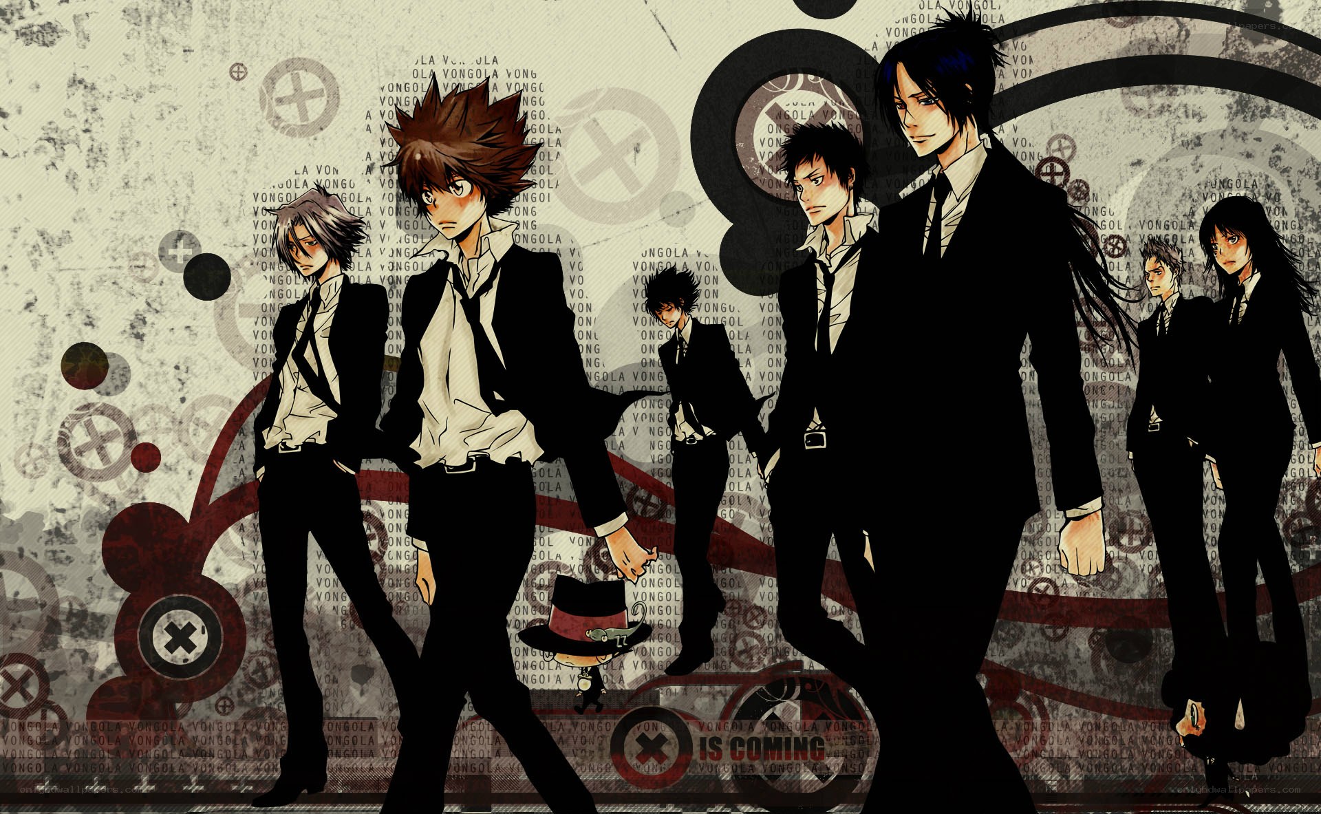 Reborn anime characters in suits