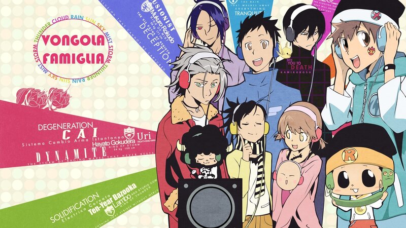 Reborn! characters listening to music