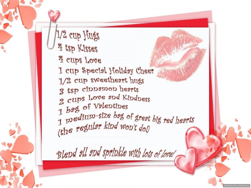 Recipe Card with Hearts