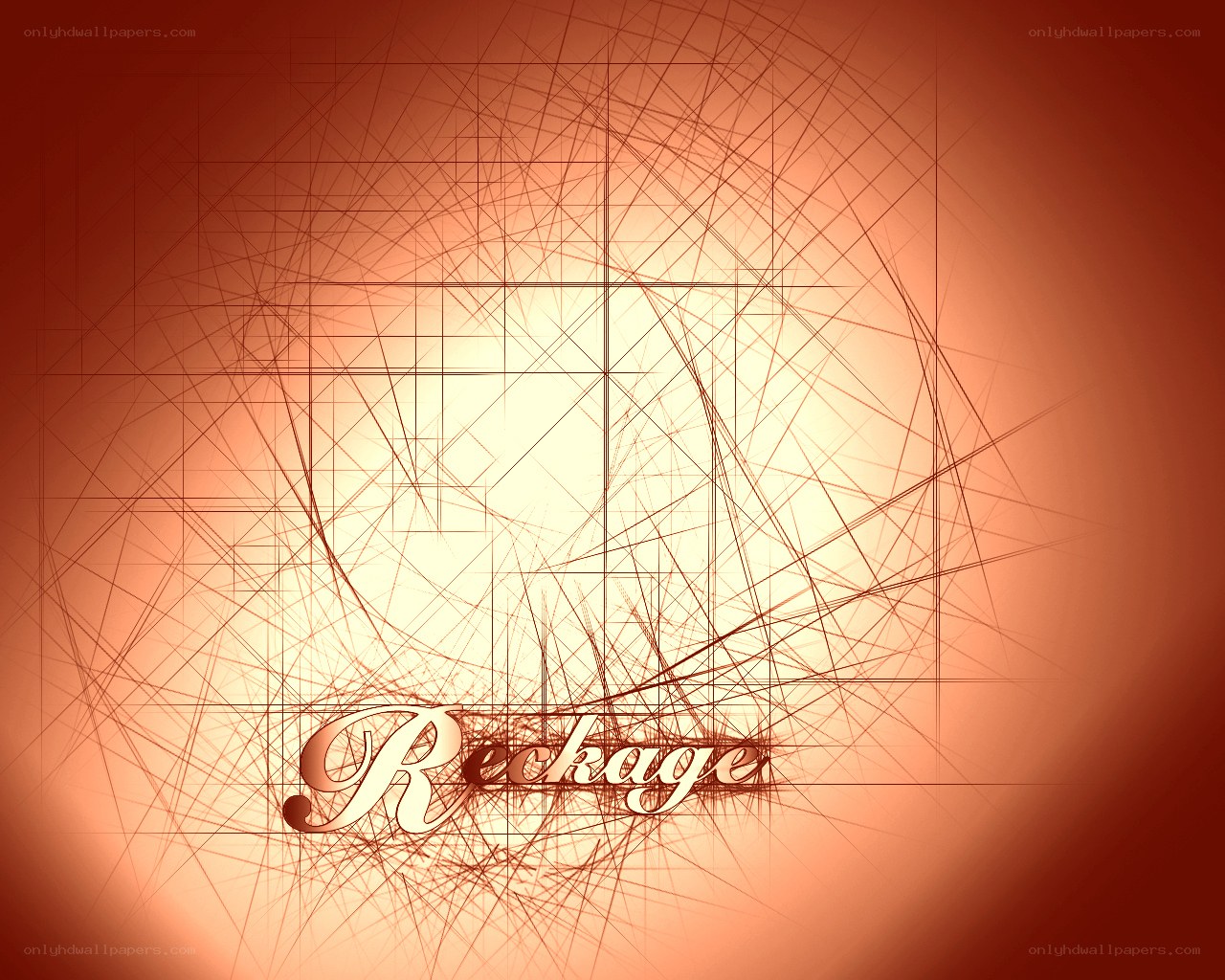 Reckage text on abstract background