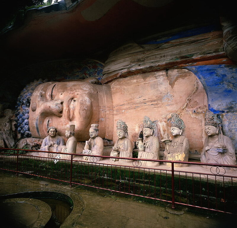 Reclining Buddha Statue — Brown