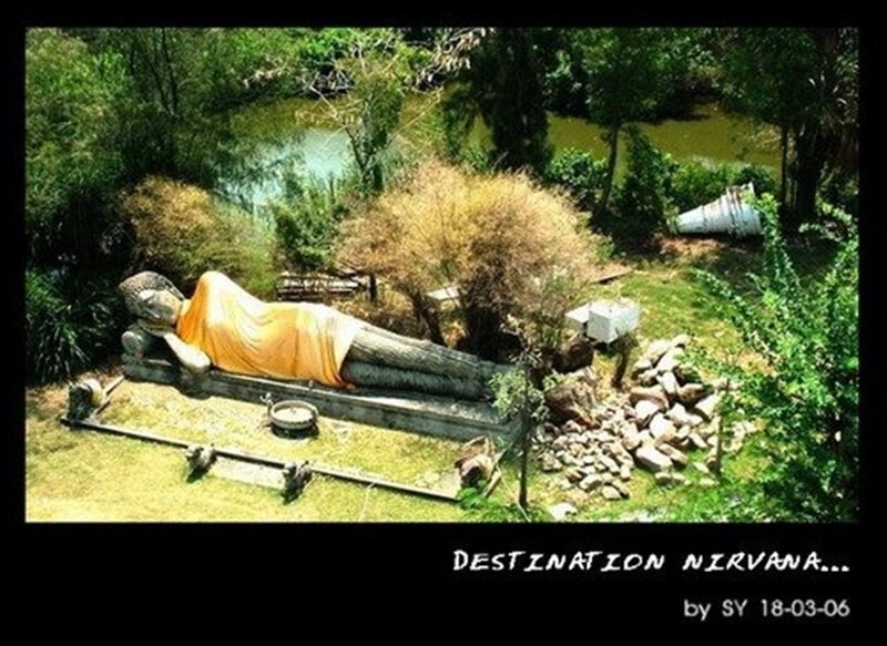 Reclining Buddha Statue — Green