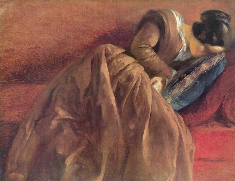 Reclining Woman with Pillow