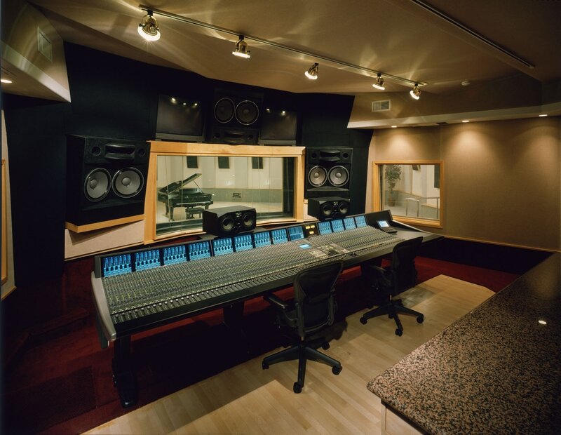Recording Studio Control Room — Black, Professional