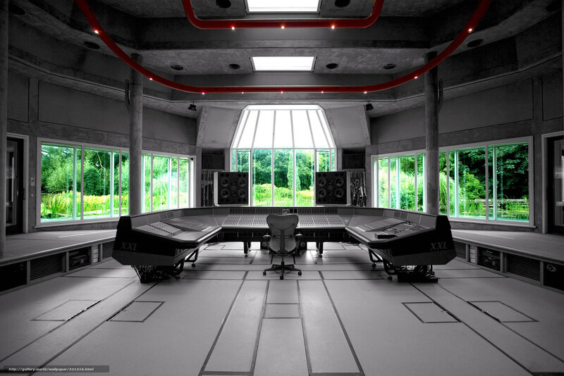 Recording Studio Control Room — Gray, Serene