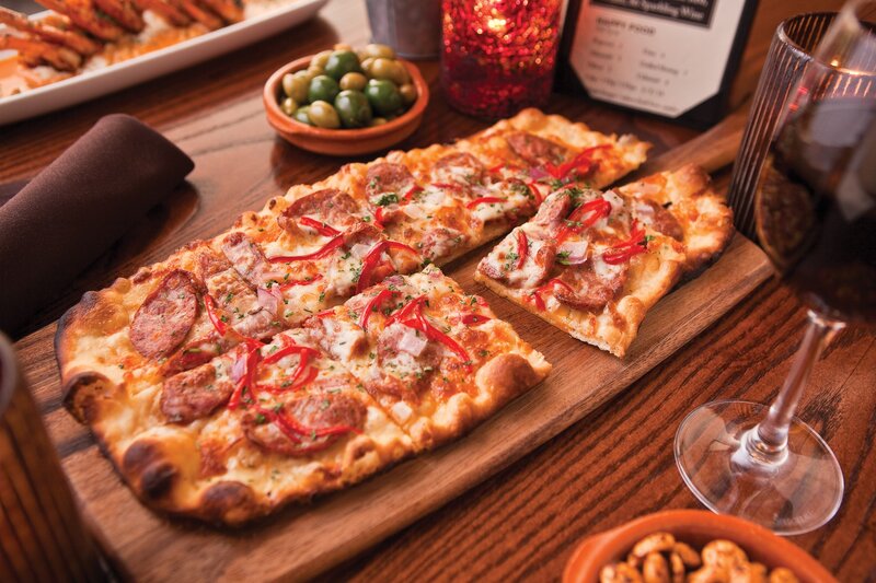 Rectangular Pizza on Board — Brown
