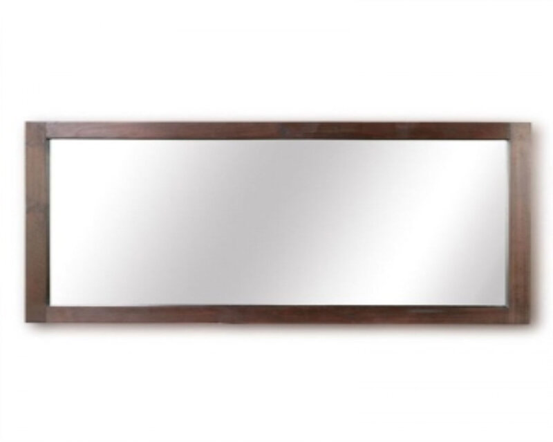 rectangular wooden mirror
