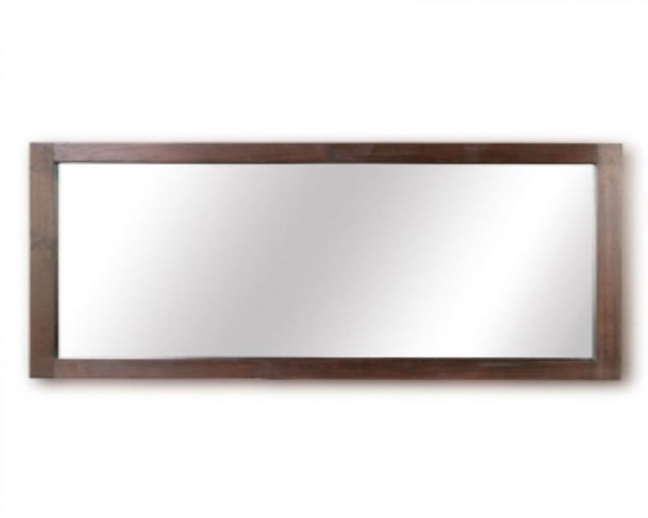 rectangular wooden mirror
