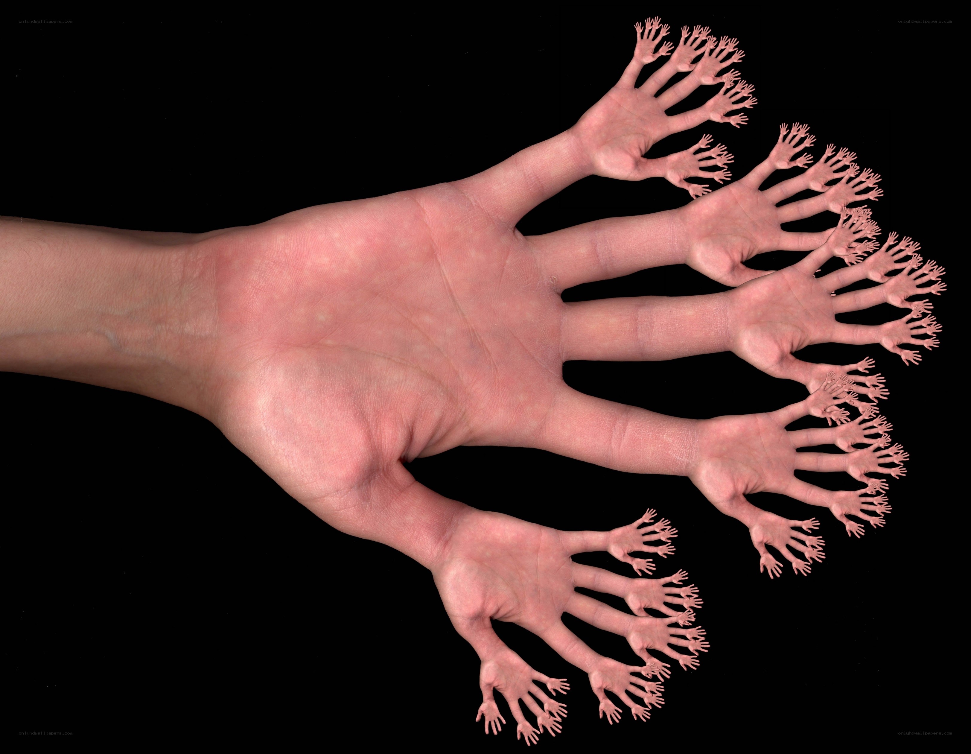 Recursive hand fractal