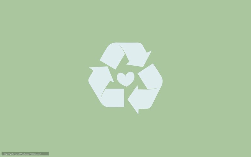 recycle symbol with heart