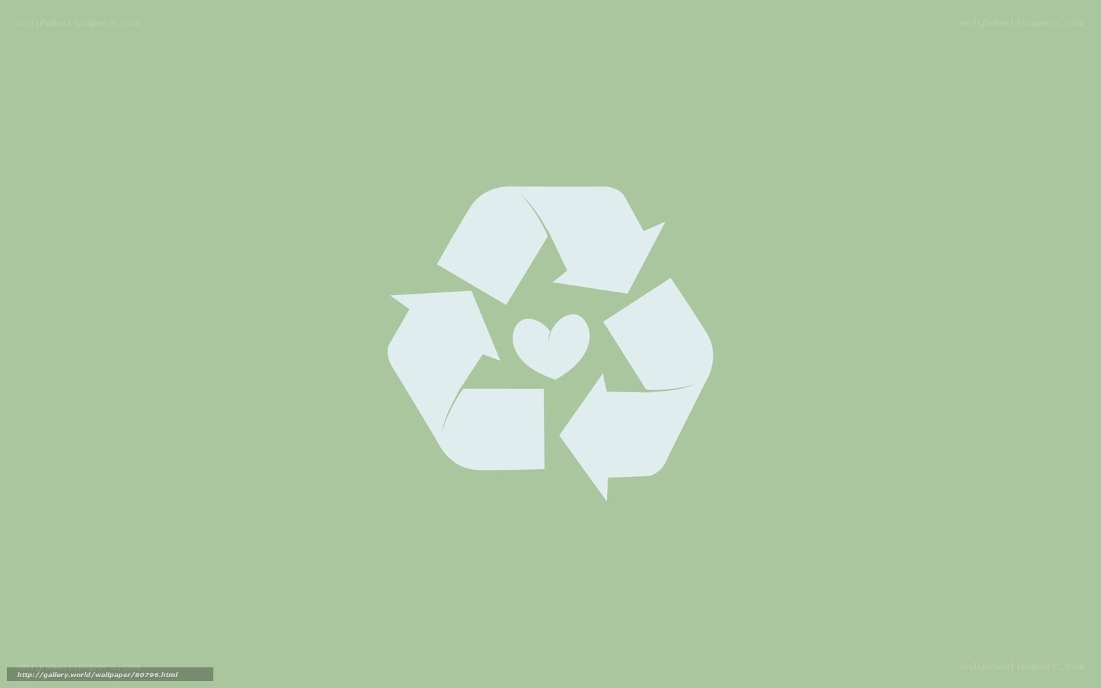 recycle symbol with heart
