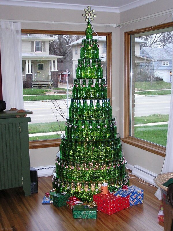 recycled bottle Christmas tree