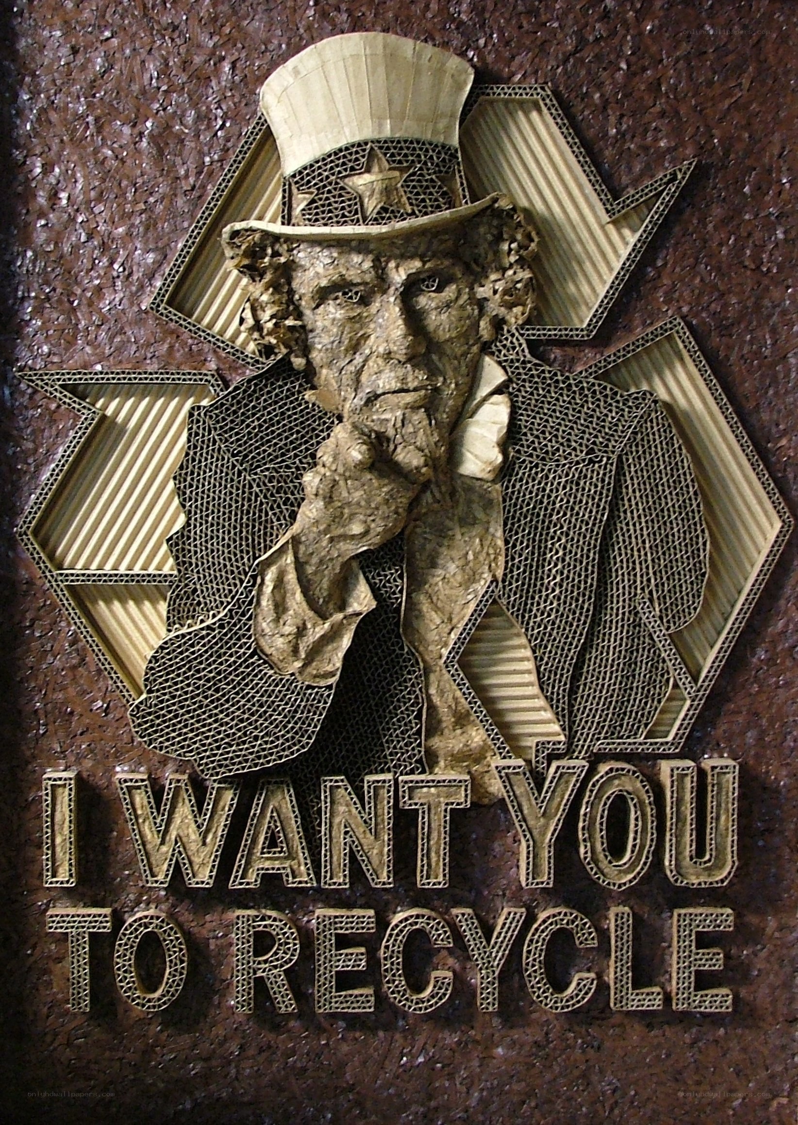 Recycling art with Uncle Sam