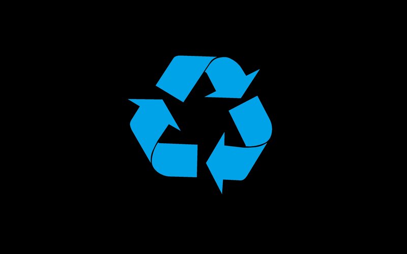 Recycling Symbol — Blue