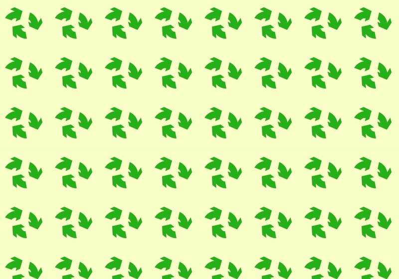 recycling symbol pattern