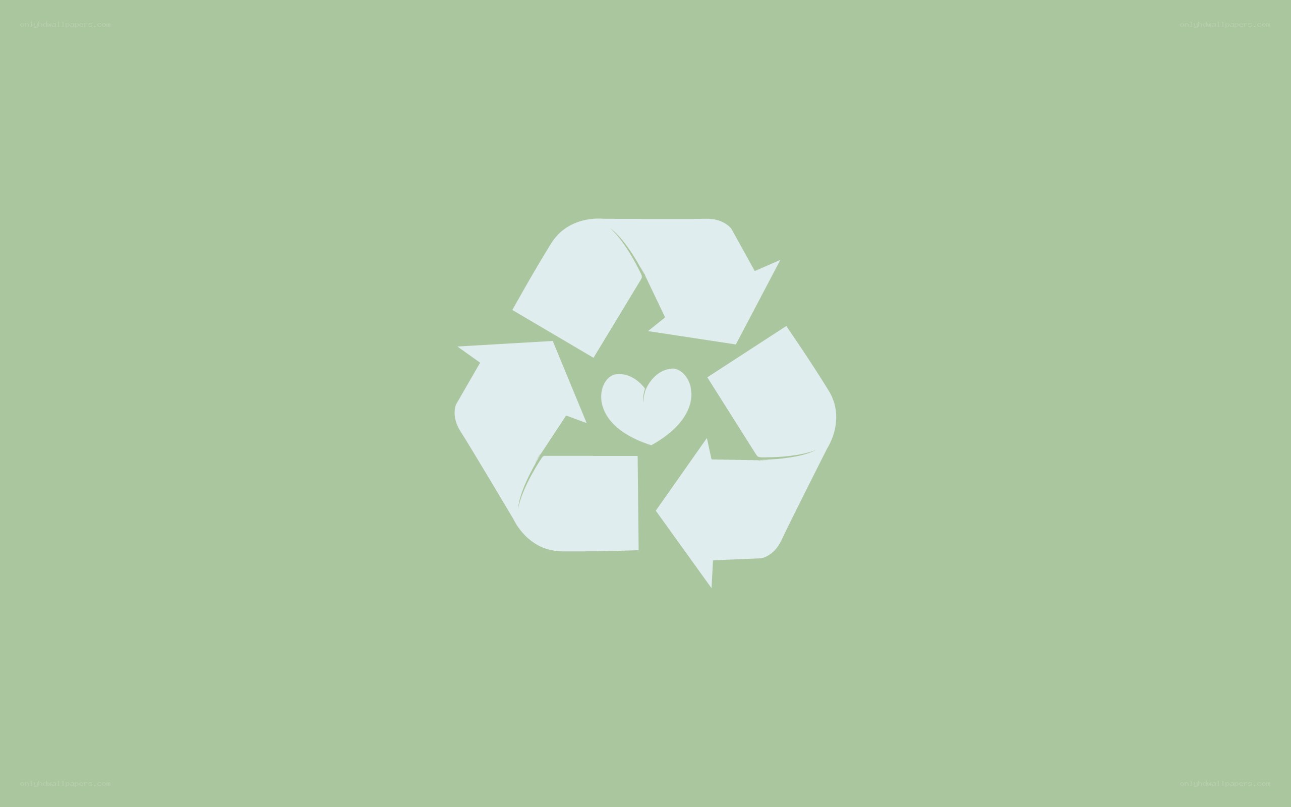 recycling symbol with heart