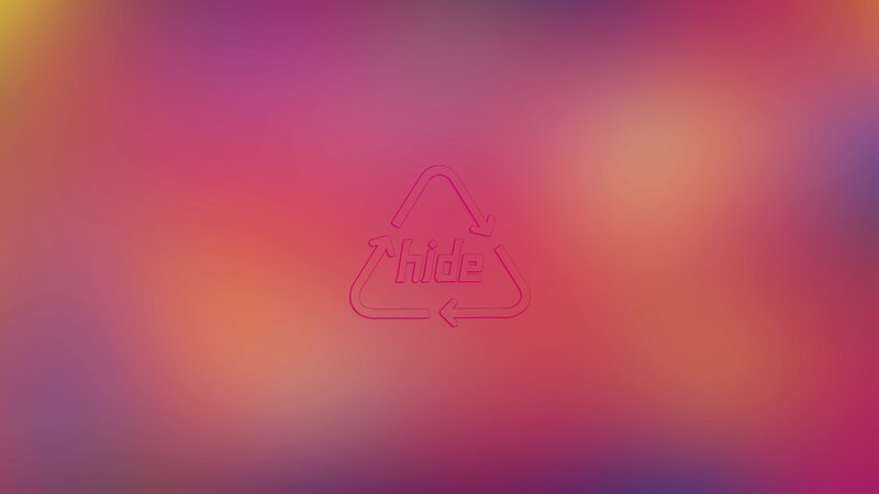 Recycling Symbol with Text — Pink