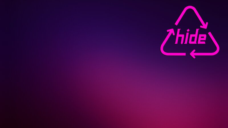Recycling Symbol with Text — Purple