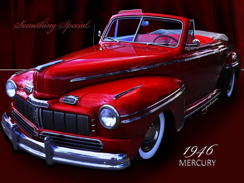 Red 1946 Mercury Convertible — Dramatic
