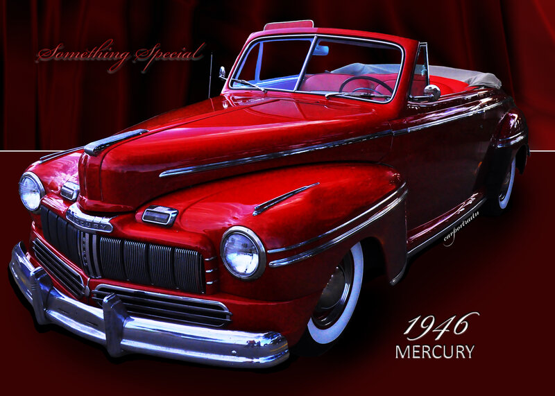 Red 1946 Mercury Convertible