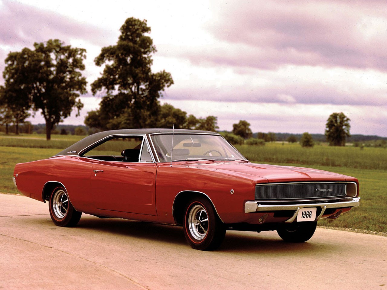 Red 1968 Dodge Charger