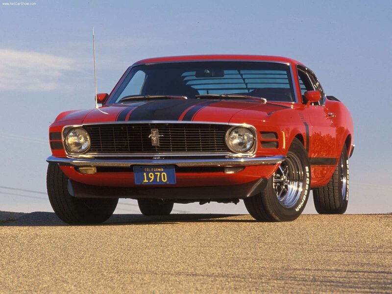 Red 1970 Ford Mustang