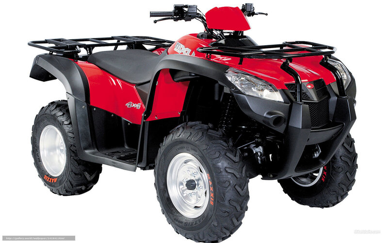 Red 4x4 utility ATV