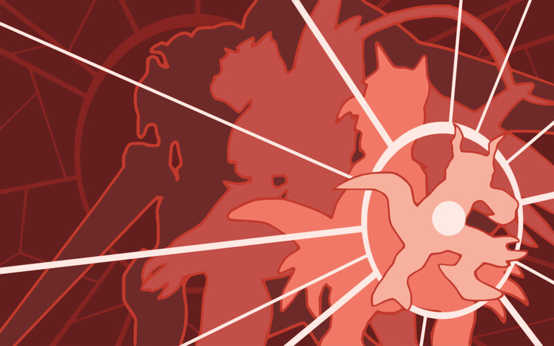 red abstract animation