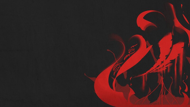 Red Abstract Design — Black