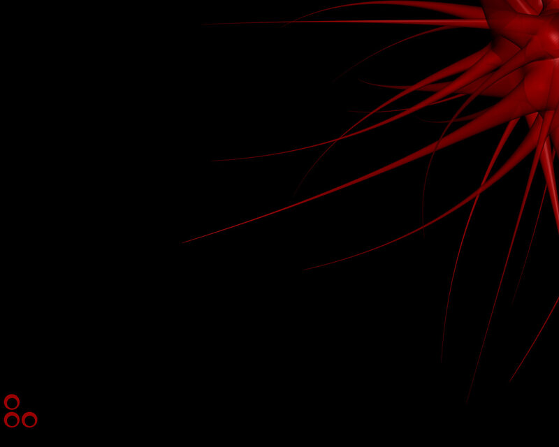 Red abstract design on black