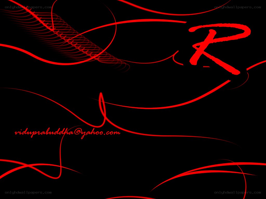 Red abstract design with letter R