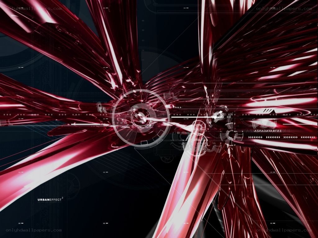 Red abstract digital art