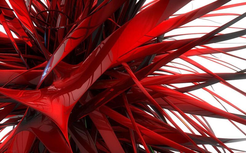 Red abstract digital art